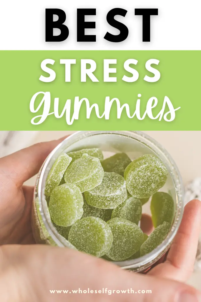 a gar of green gummy vitamins